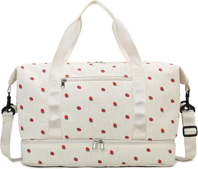 Productafbeelding van Sporttas dames, opvouwbaar, met schoenvak, vak voor natte spullen, 20-35 liter, 47x37x23 cm, geschikt voor fitness en reizen