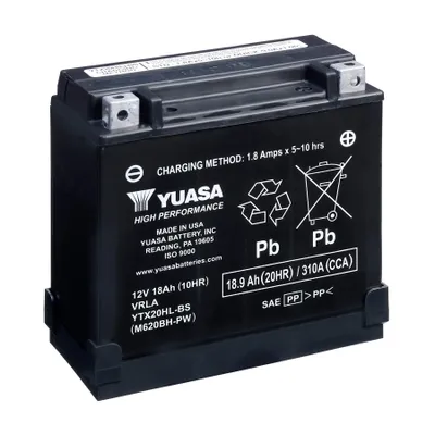 Produktbild von Batterie YUASA YTX20HL / YTX20HL-BS AGM 12V 18Ah Motorradbatterie / ATV / Quad, wartungsfrei versiegelt vorgeladen