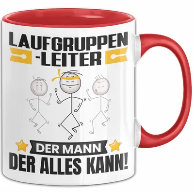 Produktbild von Laufgruppenleiter Tasse Geschenk für Laufgruppenleiter Der Mann Der Alles Kann Geschenkidee zum Geburtstag (Rot)