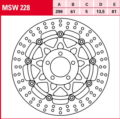Obrázek produktu pro TRW Bremsscheibe Trw Rund Schwimmend Abe