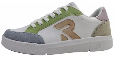 Produktbild von Rieker Damen Sneaker aus Leder im mehrfarbigen Design mit loser Einlage 41909, Größe:41 EU, Farbe:Weiß