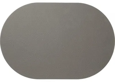 Produktbild von Asa Tischset Oval Relevo Grau Matt (49,5x33 cm)