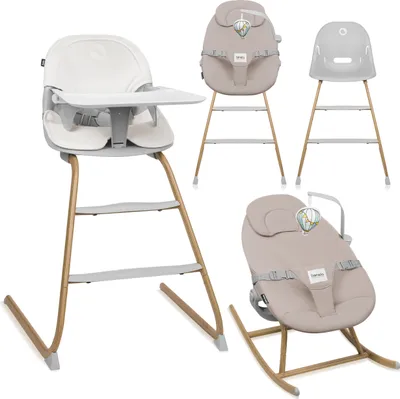 Produktbild von Lionelo Dalia Set - Multifunktionale 4-in-1 Babywippe, Hochliege, Hochstuhl und Sitzstuhl - Von Geburt bis 60 kg - Ergonomisch, leicht und praktisch