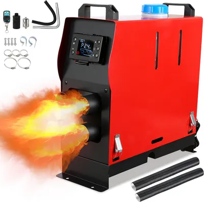 Produktbild von Jiubiaz 5KW 12V Diesel Standheizung Luftheizung mit LCD Schalter für LKW Bus Wohnmobil Heizlüfter LCD Schalter Air Heater