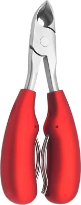 Produktbild von COOL-i ® Nagelknipser für dicke & brüchige Zehennägel – Präzisionszange mit gebogener Klinge & ergonomischem Griff – Ideal bei Problemnägeln (Rot）