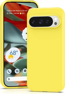 Zdjęcie produktu dla Etui ochronne na telefon komórkowy Google Pixel 9 Pro, silikonowo-żelowe, żółte