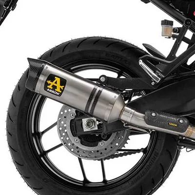 Produktbild von Arrow Thunder Titanium With Carbon End Cap Yamaha Tracer 9 Gt ´21-22 Homologierter Schalldämpfer Silber Homologated Silber Homologated