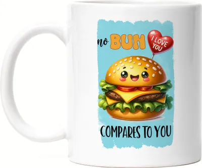 Produktbild von No Bun Compares to You Burger Liebe Tasse Weiß