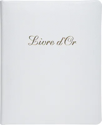 Image de Exacompta Livre d'or Cuir Alpille 140 p. ivoire 26x22cm vertical Blanc 4712E