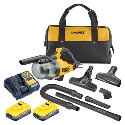 Obrázok produktu pre Akumulátorový tyčový vysávač DeWalt DCV 501 LH2 18 V 0,7 l prachová trieda L + 2x batéria Powerstack 5,0 Ah + nabíjačka