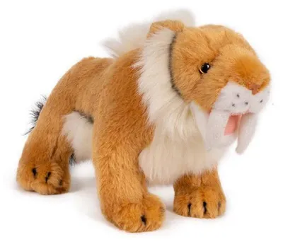 Obrázok produktu pre Plyšová hračka – šavlozubý tiger, 27 x 14 cm, hnedá, od 0 mesiacov