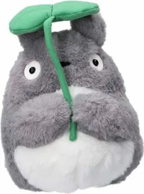 Immagine prodotto di Il mio vicino Totoro Nakayoshi peluche Grande Totoro con foglia 21 cm