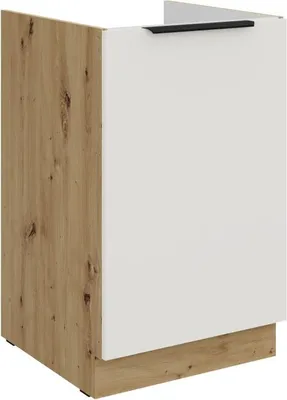 Obrázek produktu pro Dolní dřezová skříňka LUNARA - šířka 50 cm, bílá / dub artisan
