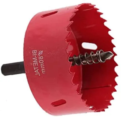 Image de Scie à trous bimétallique de 80 mm pour bois, plastique et aluminium
