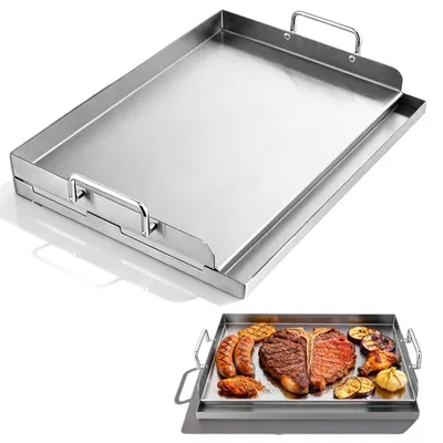 Image de Plaque de cuisson en acier inoxydable pour barbecue