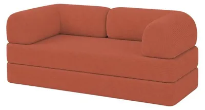 Immagine prodotto di Divano letto 2 posti modulare in velluto a coste BANANAIR 90x180 cm terracotta