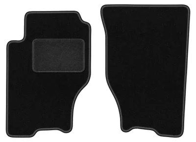 Produktbild von Velours-Fußmatten Vorne für Kia Sorento I 2003-2009 (SUV) – 2-tlg, Schwarz, passgenau – Wielganizator LUX