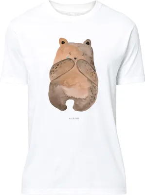 Produktbild von Mr. & Mrs. Panda S T-Shirt Bär Verlust - Weiß - Geschenk, Statement-Shirt, Teddy, oberteil, Tshirt, Trauer Trauergeschenk Traurig Trösten Trost Liebeskummer, Shirt