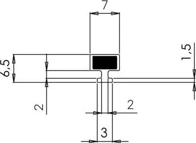 Produktbild von Polysan Magnetdichtung für Duschtür in Nische, 2000mm