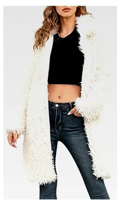 Produktbild von Damen Teddy Jacke Eleganter Parka Langer Mantel Kunstpelzmantel Bequeme Pullover Sherpa Jacke Flauschige Plüsch Strickjacke Winterjacke Übergangsjacke Oberbekleidung
