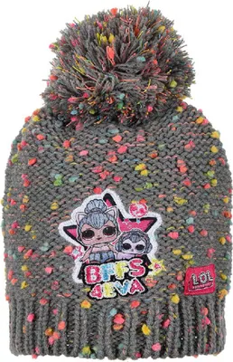 Produktbild von L.O.L. Surprise! Kinder Mädchen Winter-Mütze Bommelmütze   , Farbe:Grau, Größe:52