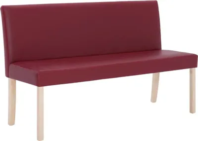 Obrázek produktu pro vidaXL Lavice 139,5 cm Vínově červená Imitace kůže