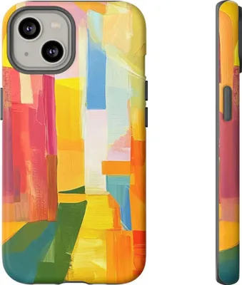 Produktbild von Abstrakte bunte Pinselstriche – Hülle Kompatibel mit iPhone 14