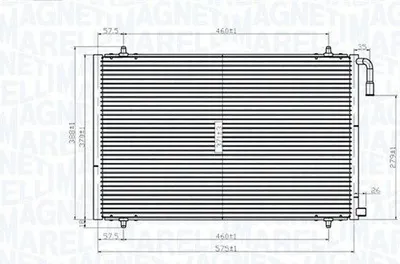 Produktbild von MAGNETI MARELLI 350203825000 Kondensator Klimaanlage Klimakondensator passend für PEUGEOT 206 Schrägheck (2A/C)