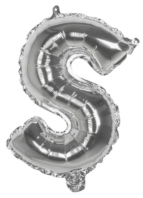 Produktbild von Folienballon silber 36 cm Buchstabe S