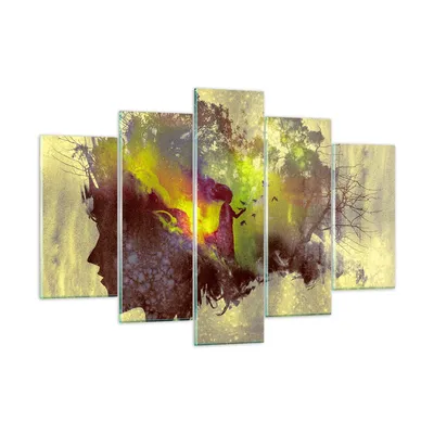 Produktbild von Bilder auf glas - Gesicht Grafik Abbildung Mädchen - 150x100cm - Glasbilder - Wandbilder - Kunstdruck - Wanddekoration aus Glas - Glas Bilder - Wandbild auf Glas - GEA150x100-3195