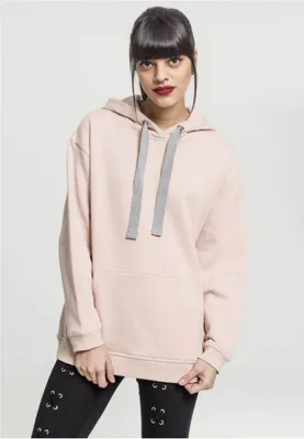 Produktbild von Urban Classics Damen Ladies Oversize Hoody TB2232, color:lightrose/grey, size:M