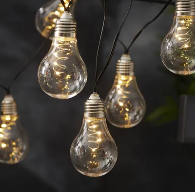 Produktbild von LED-Solarkette 'Glow', 10x 5 LED, klar, Kunststoff