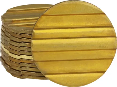 Produktbild von gerillte Wertmarke, Jeton mit Rillenprofil, Messing Token, VE=50
