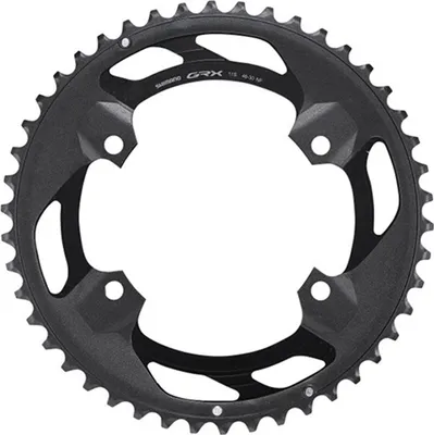 Produktbild von Shimano Teile Kettenblatt GRX FC-RX600, 46Z, Ø=110mm, Shimano, 4-Arm, Aluminium, schwarz