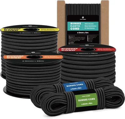 Imagen del producto de Cuerda elástica de goma, 4 mm x 10 m, color , para camping y fijaciones