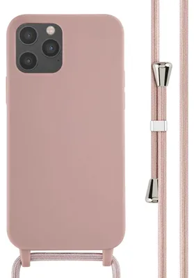 Imagen del producto de Funda de Silicona con Cuerda para Apple iPhone 12 (Pro) - Sand Pink