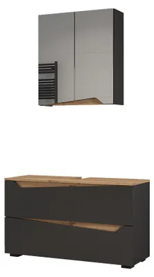 Produktbild von Badmöbel-Set Vicco Marelle Anthrazit/Artisan-Eiche 2-teilig, Model 65056