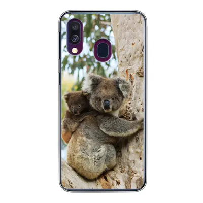 Produktbild von MuchoWow® Handyhülle Schutzhülle Hülle für Samsung Galaxy A40 Koalas - Kind - Baum - Jungen - Mädchen Silikon Softcase Handy Hülle - Handy-Tasche