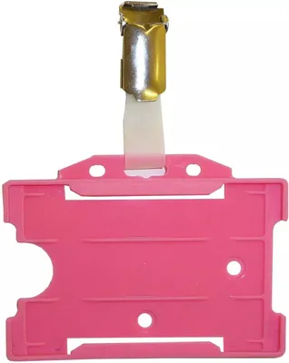 Produktbild von 1x ROSA Ausweisset Ausweis-Set Ausweishülle Auswelter Kartenhalter+ Milchiger Lasche Clip GROSSE FARBAUSWAHL