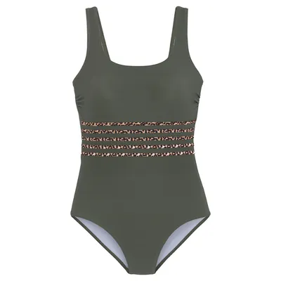 Immagine prodotto di Costume da bagno Lascana Adelin con inserto modellante sul davanti, elegante scollatura posteriore con lacci incrociati e spalline larghe