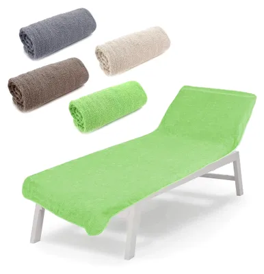 Produktbild von Frottierauflage für Liegestühle, geeignet für Strand, Schwimmbad und Sauna, Grün