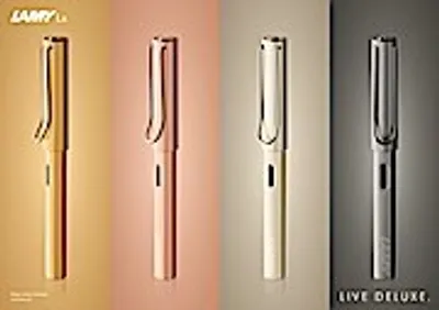 Produktbild von Lamy Füllhalter Lx Füller Füller aus Aluminium eloxiert in der Farbe Palladium mit transparentem Griffstück und schwarzer Stahlfeder – Federstärke B