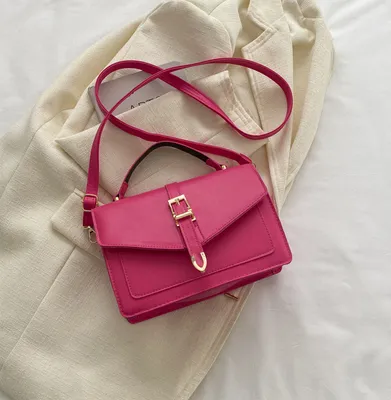 Produktbild von ASKSA Handtasche Damen Klein Umhaengetasche Damen Kunstleder Crossbody Bag Damen Schultertasche Maedchen Elegant Handtasche, Rosenrot