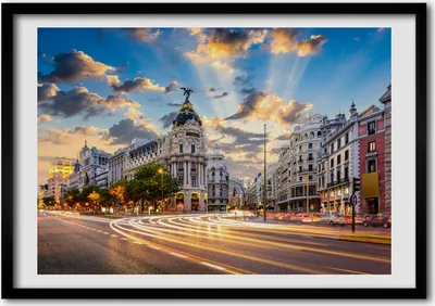 Produktbild von Bild - Bilderrahmen - 100 cm x 70 cm - MDF - Rahmen - Foto - Wandkunst Madrid, Spanien