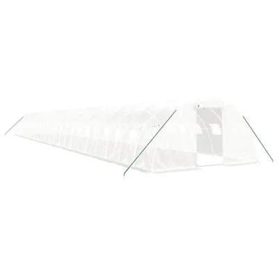 Obrázok produktu pre Fóliovník s oceľovým rámom biely 96 m² 24x4x2 m