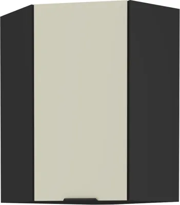 Image de Meuble d'angle haut AGAFIJA 1 - 60x60 cm, cachemire / noir