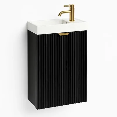 Immagine prodotto di Armadio da bagno Armadio da bagno Comò con lavabo Nero