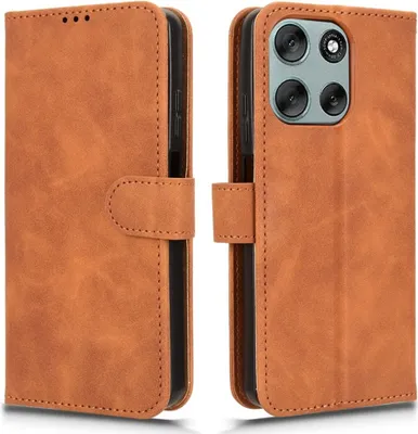 Produktbild von Motorola Moto G56 Hülle - Coverup Klapphülle - Braun