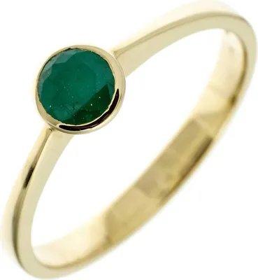 Produktbild von JOBO Damen Ring 333 Gold Gelbgold 1 Smaragd Goldring Größe 52