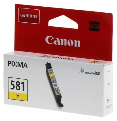 Produktbild von Canon CLI-581Y Gelb Tintentank, Gelb, Tinte auf Pigmentbasis, 5,6 ml, 99 Seiten